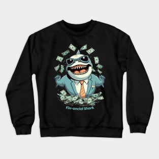 Fin-ancial Shark | Shark Fan Tee Crewneck Sweatshirt